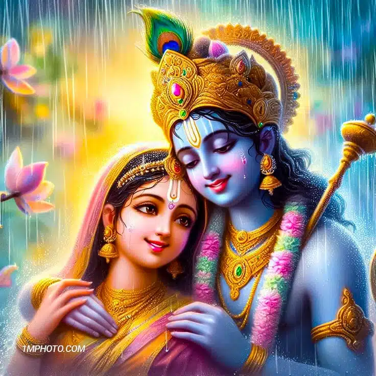 radha krishna romantic wallpaper photo image​