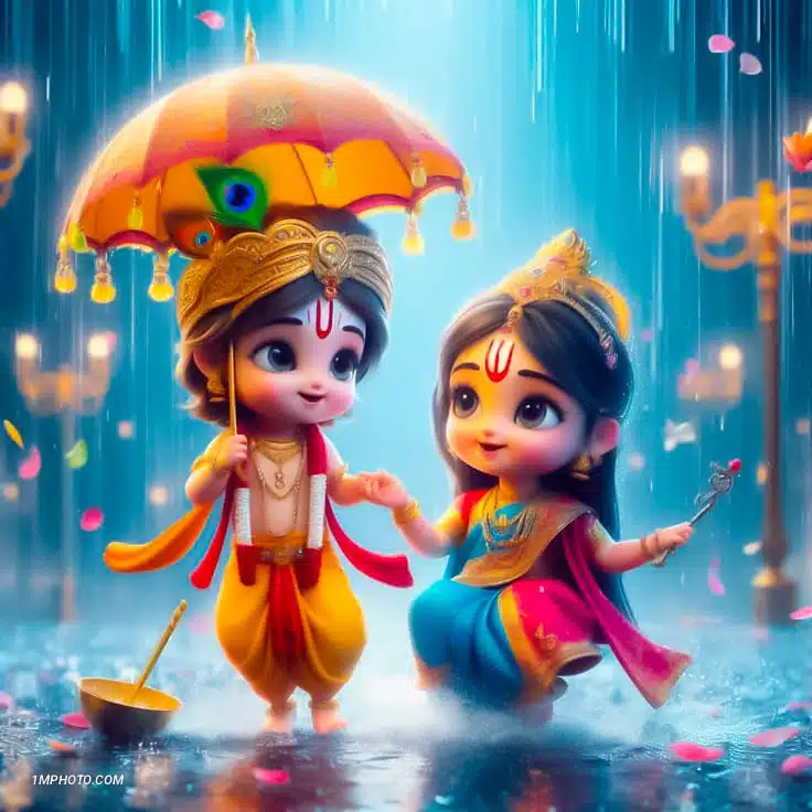 radha krishna sad shayari dp​