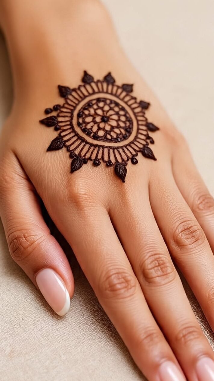 Elegant mehndi design for new learners