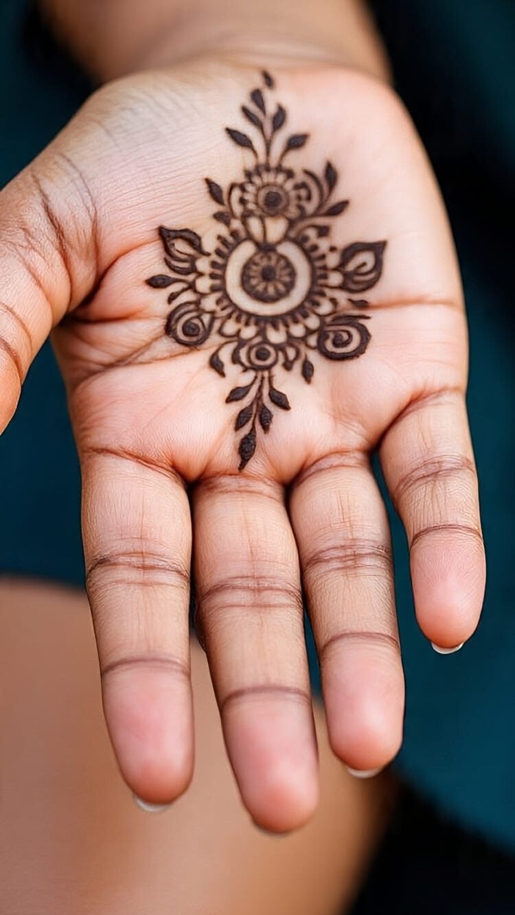 Quick mehndi design for front hand with easy strokes hd