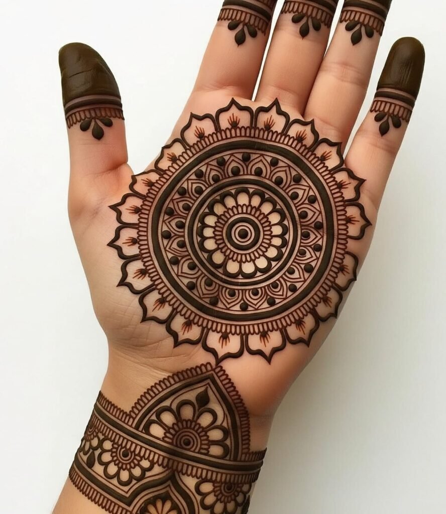 Arabic round mehndi style