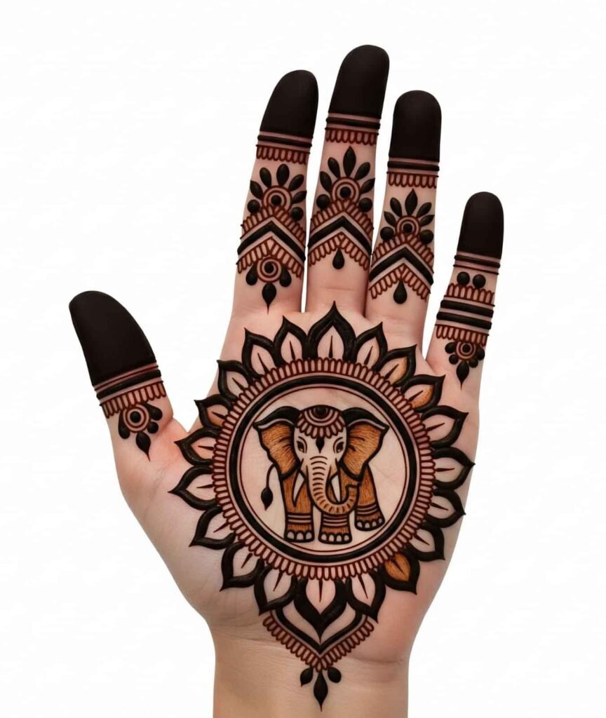 Romantic bridal hand mehndi
