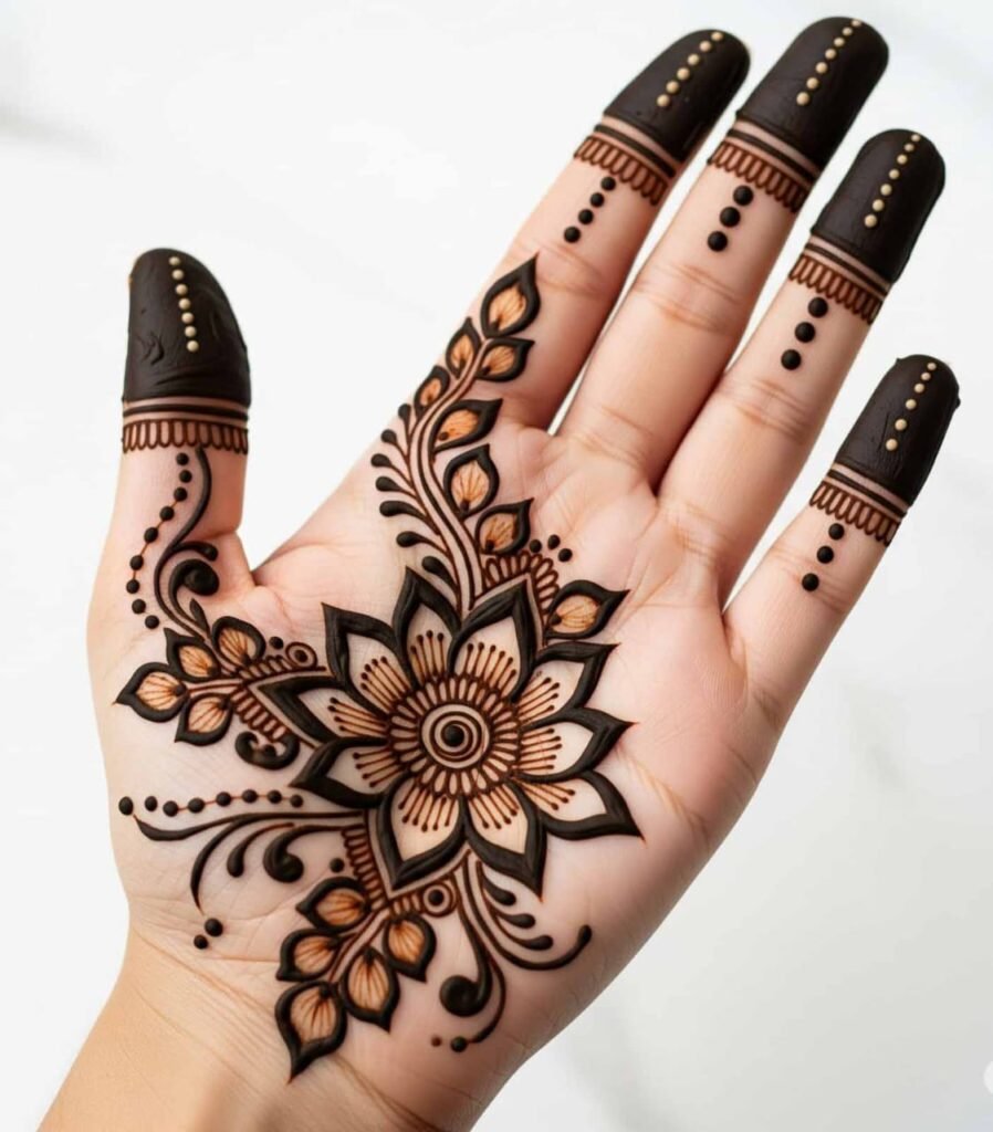 Bail mehndi design for palm simple