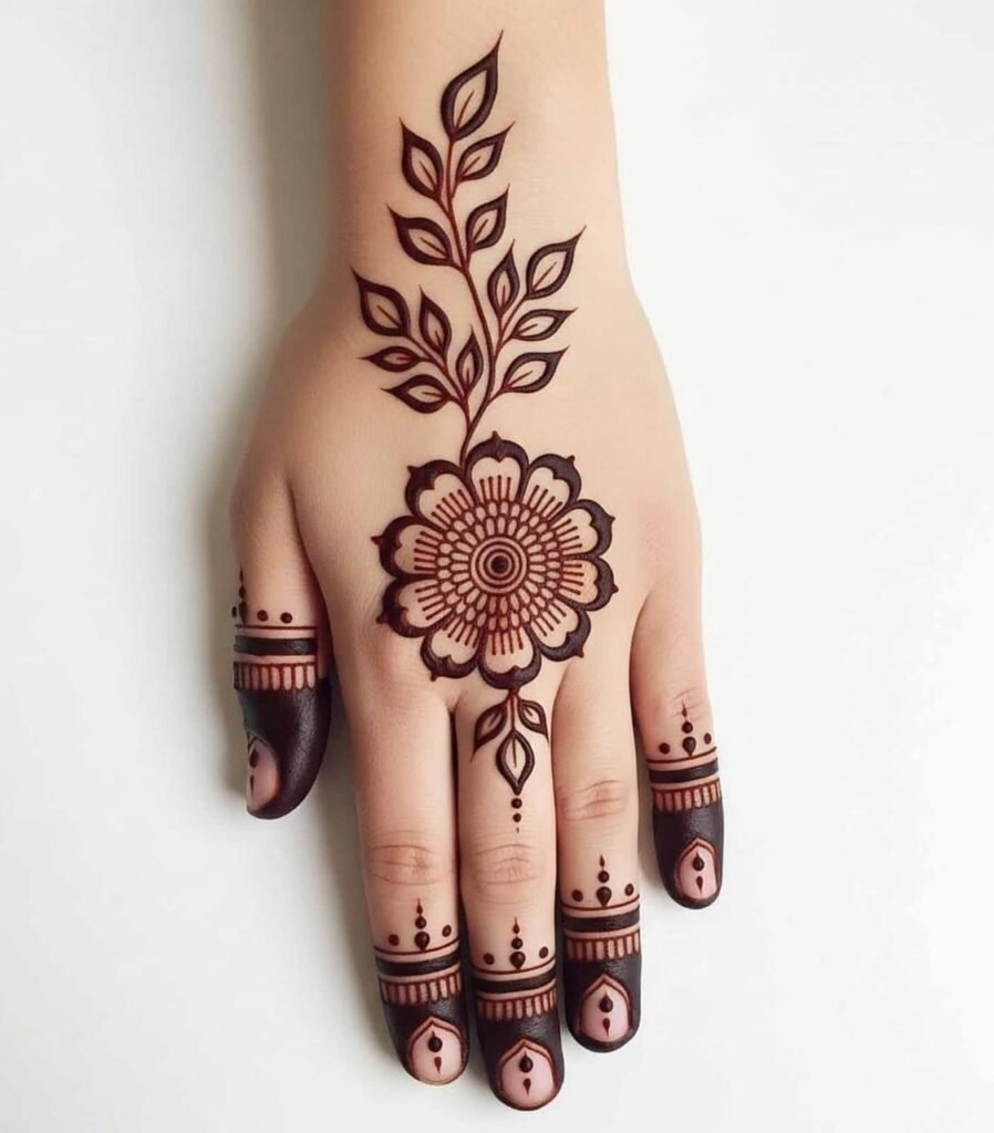 Bail mehndi pattern simple and cute