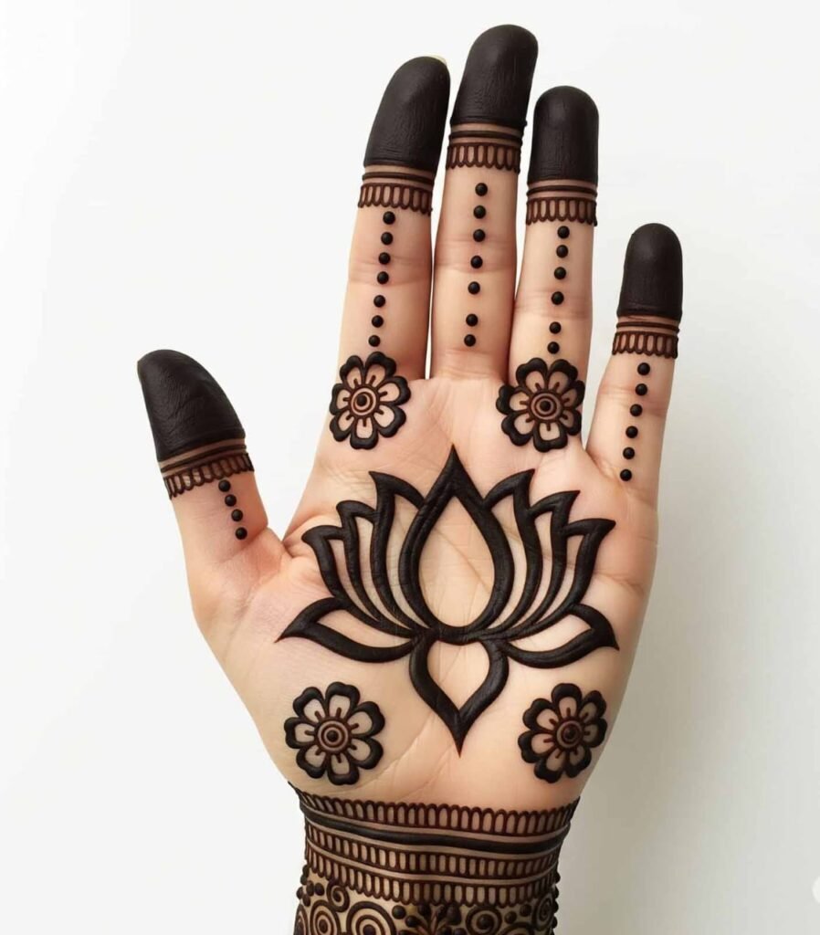 Bail mehndi simple finger design