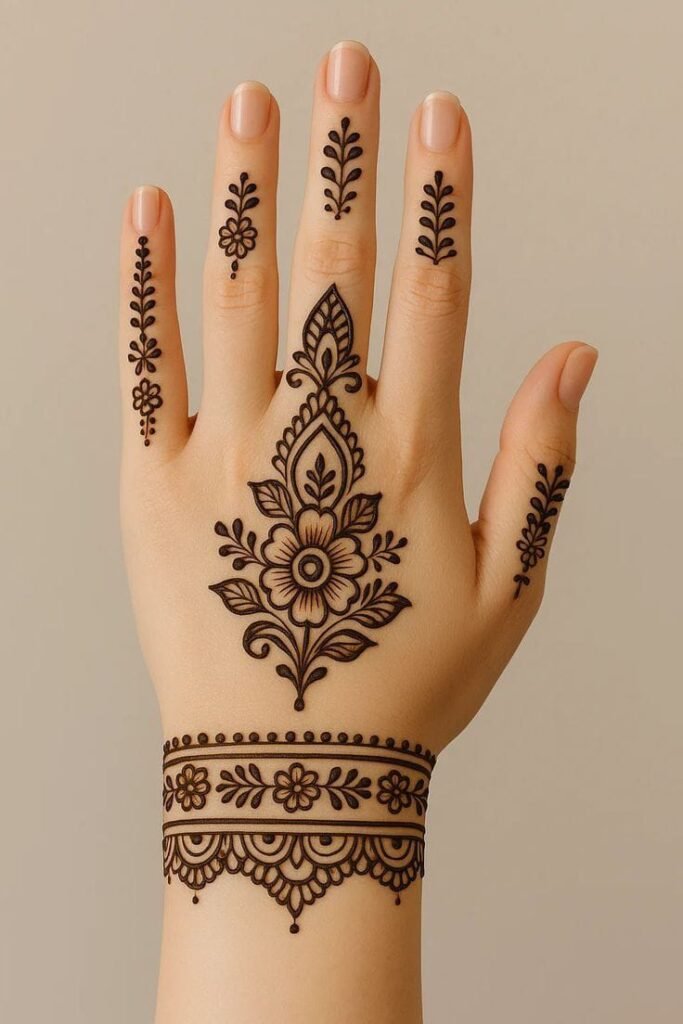 Bridal dulhan royal mehndi design for wedding look