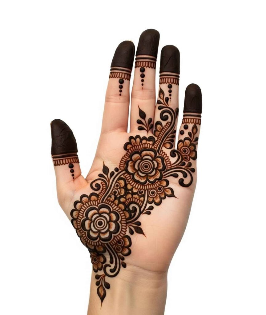 Bridal mehndi fingers design