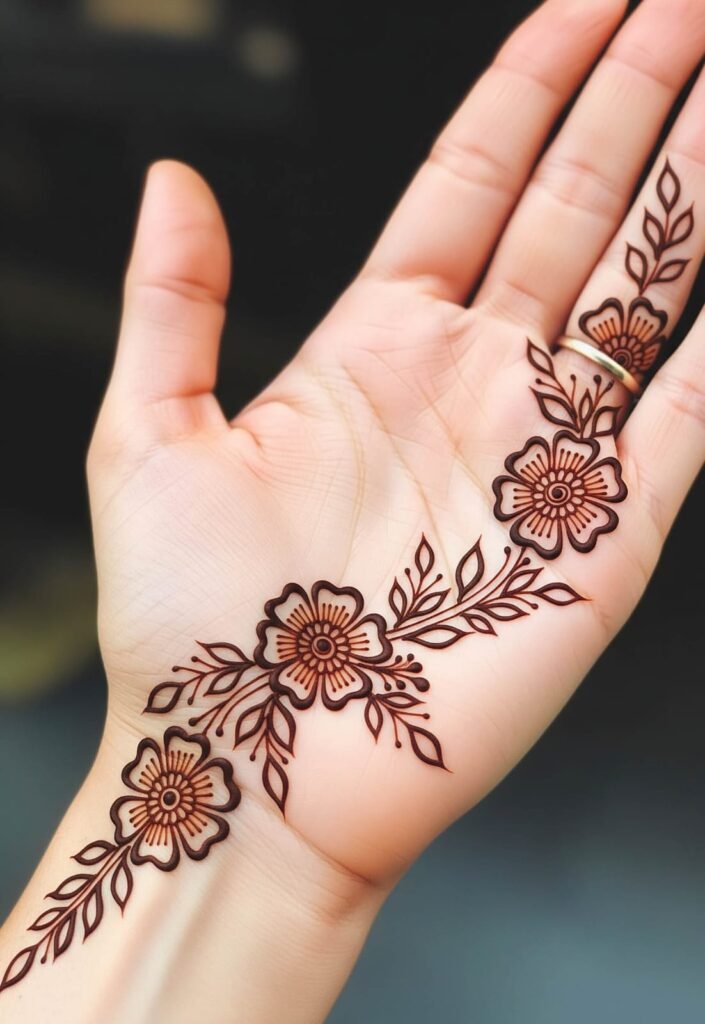 Festive royal mehndi design