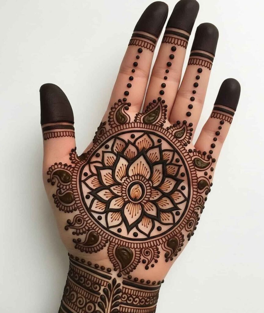 Finger tip mehndi designs