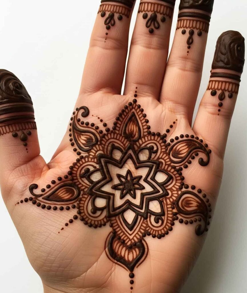 Full coverage hand mehndi design
