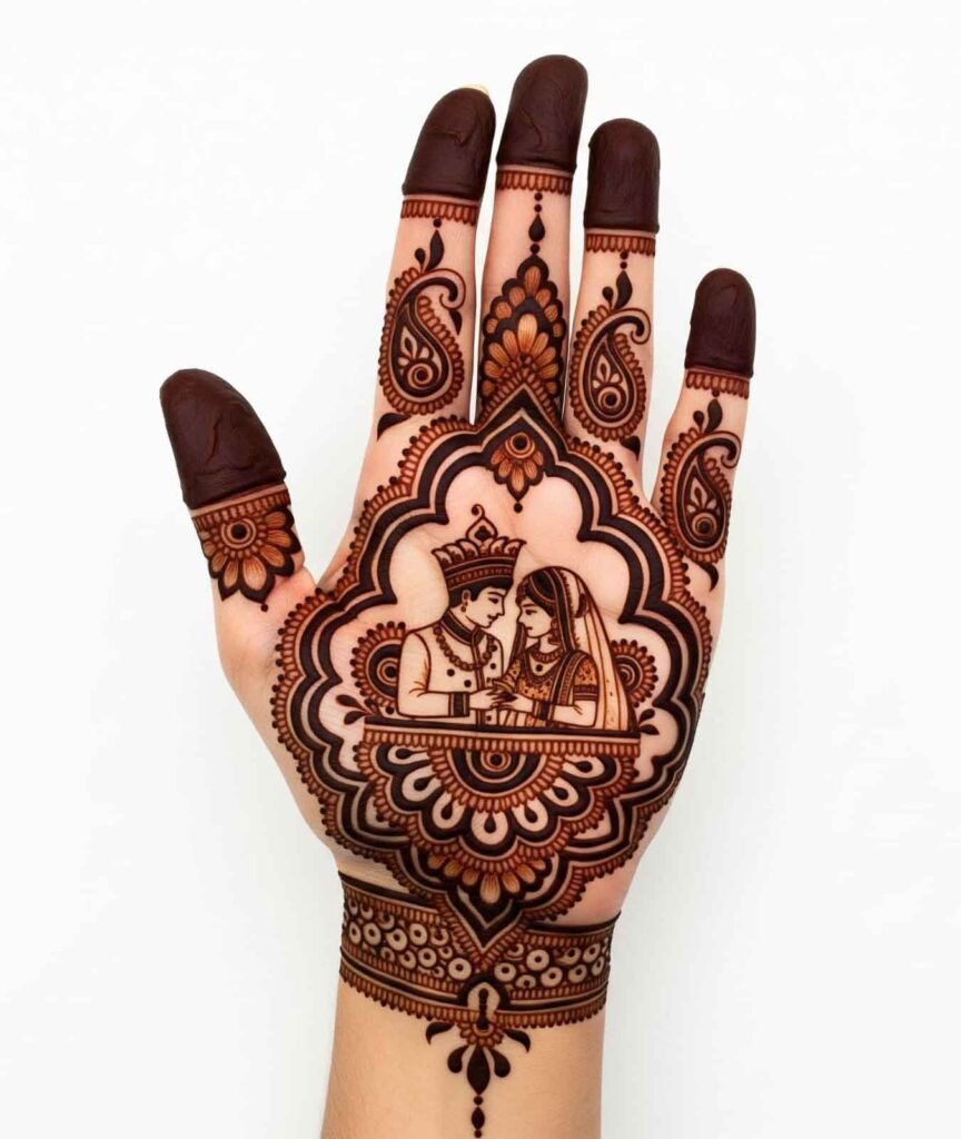 Full palm mehndi pattern