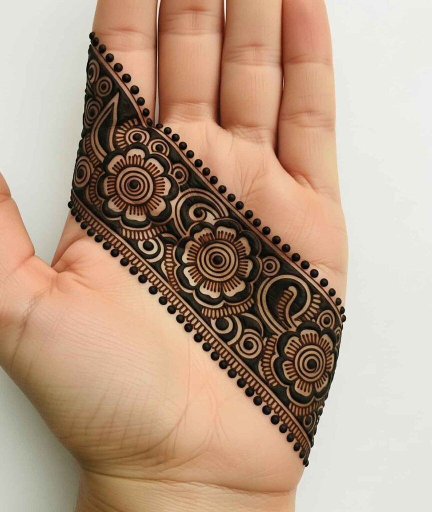 Gorgeous wrist mehndi design