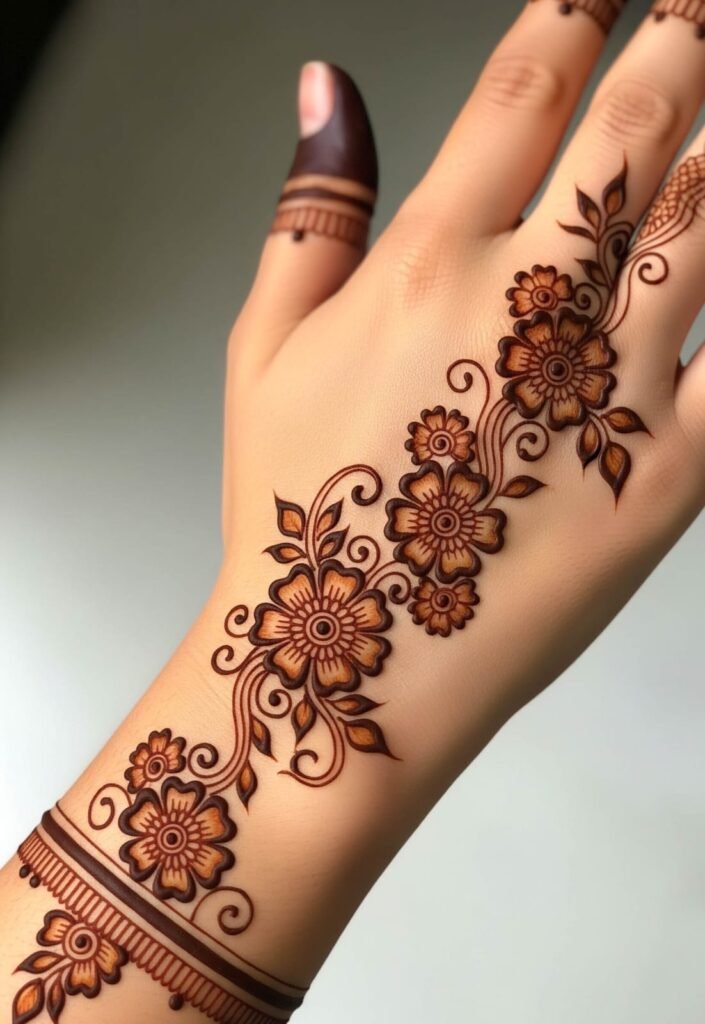 Intricate royal mehndi design