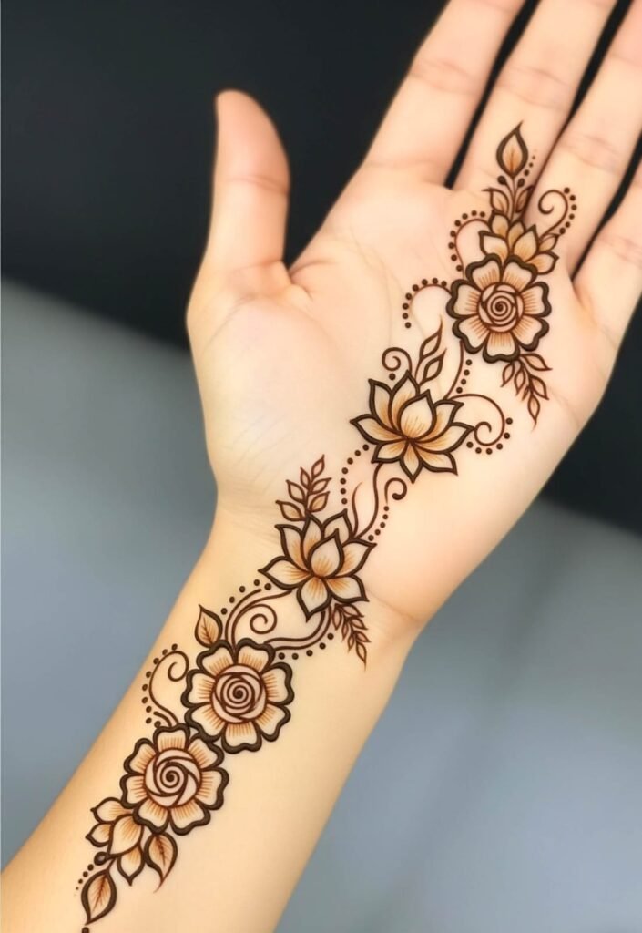 Lace style royal mehndi