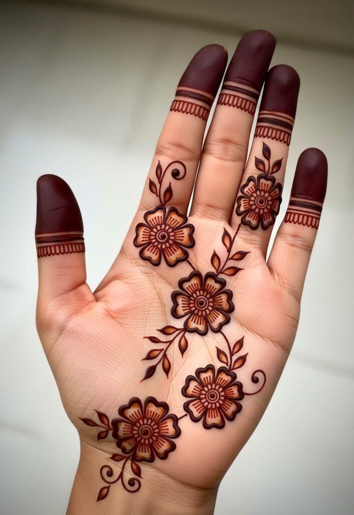 Leaf pattern royal mehndi