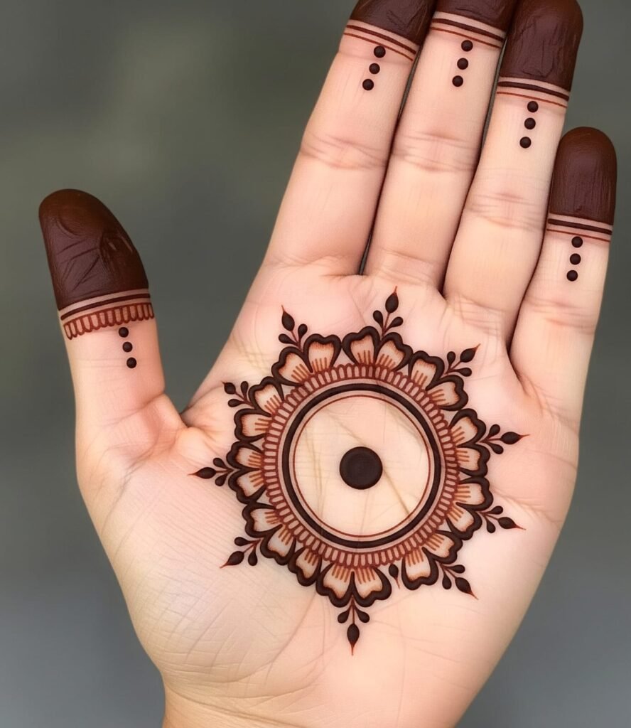 Mandala style tikki mehndi