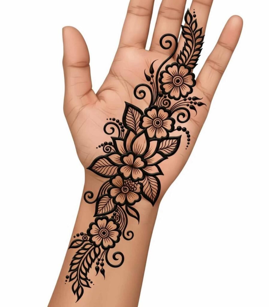 Minimal bail mehndi pattern trendy