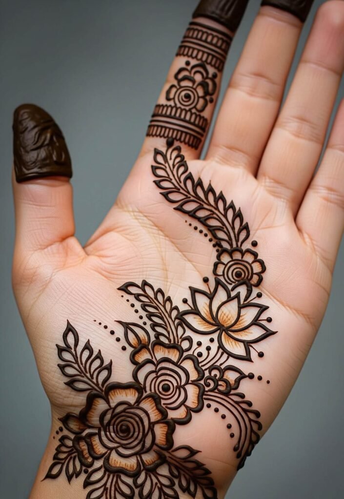 Ornamental royal mehndi