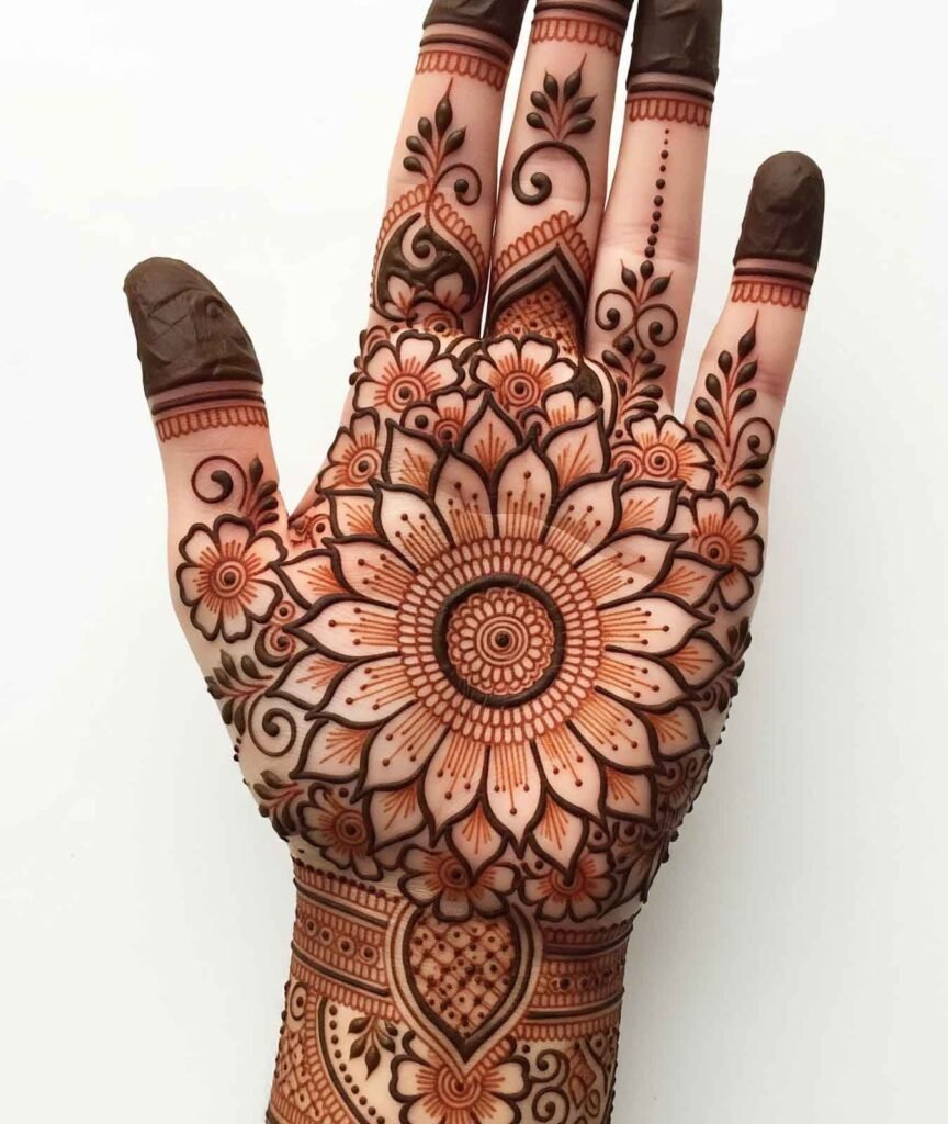 Romantic bridal hand mehndi