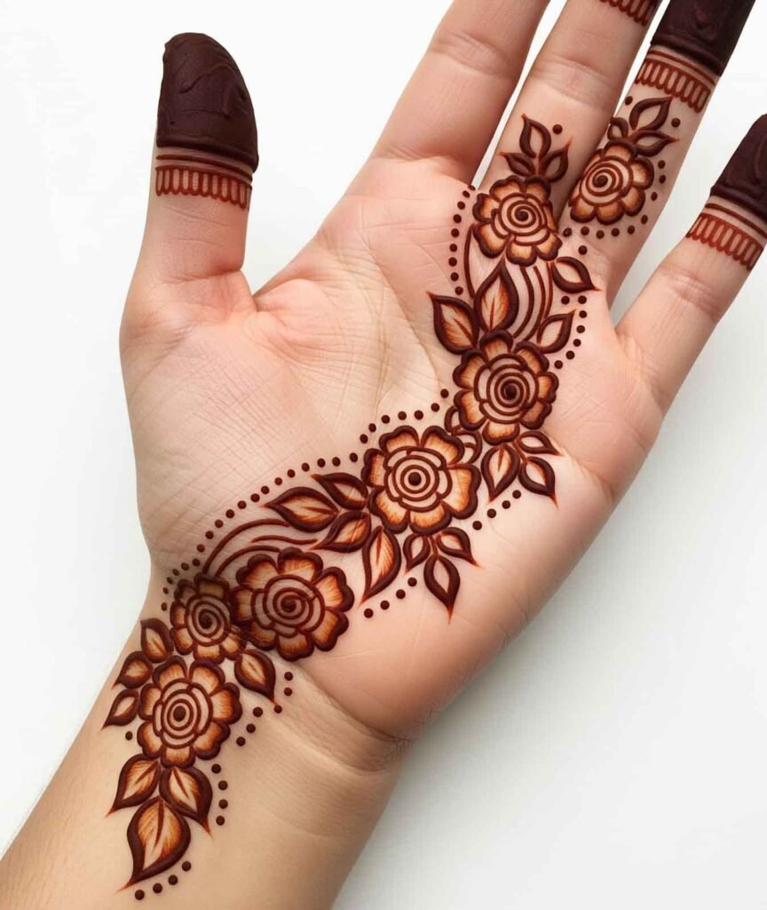 Royal hand mehndi design