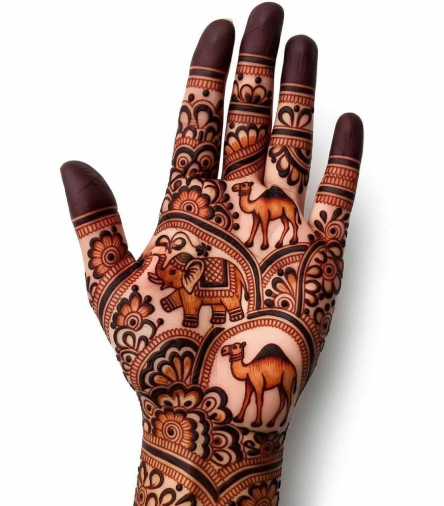 Simple bail mehndi finger style