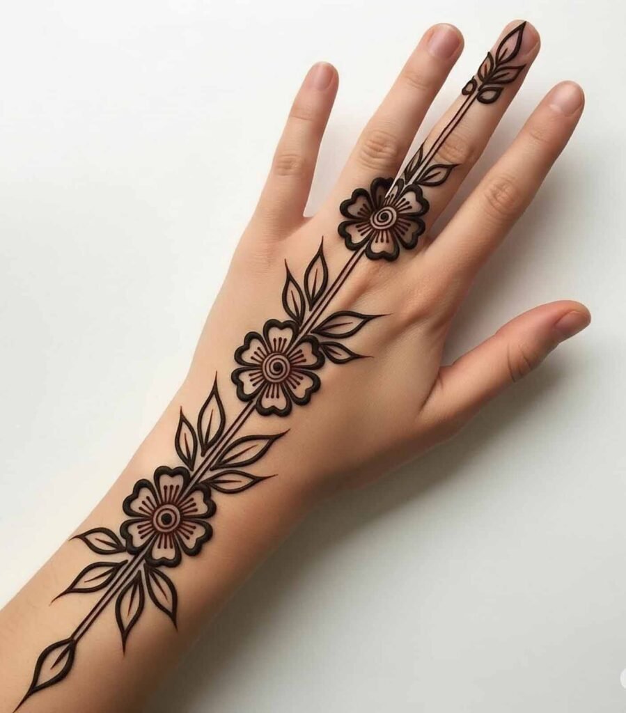 Simple bail mehndi for festive look
