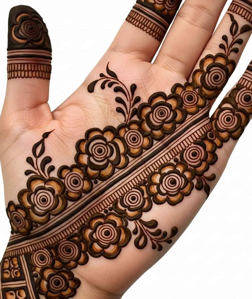 Simple front hand mehndi