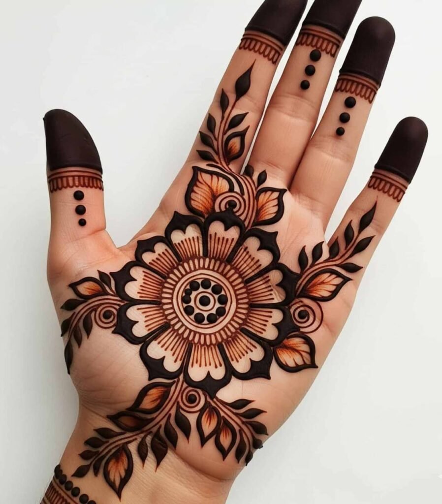 Stylish bail mehndi back side hand