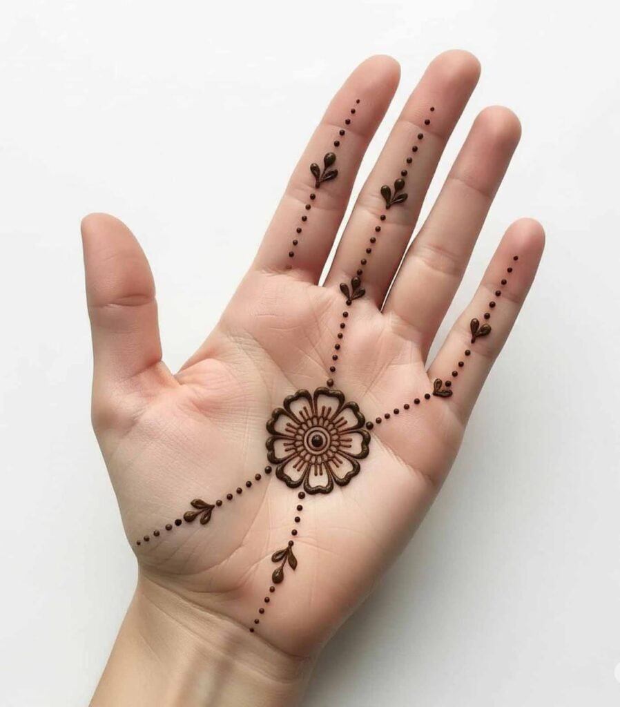 Stylish bail mehndi design simple look