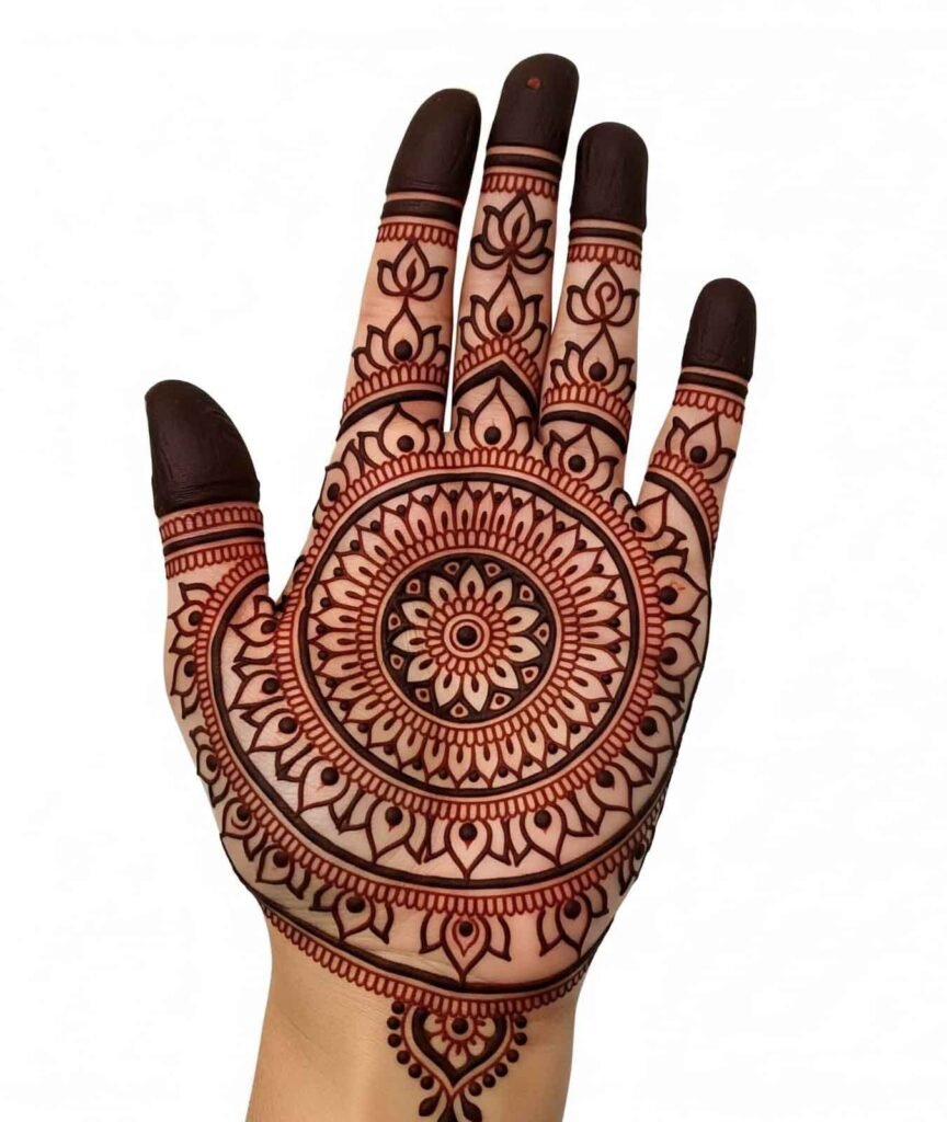 Stylish finger mehndi design