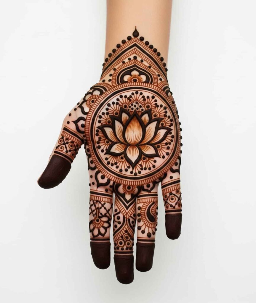 Stylish mehndi art for palms
