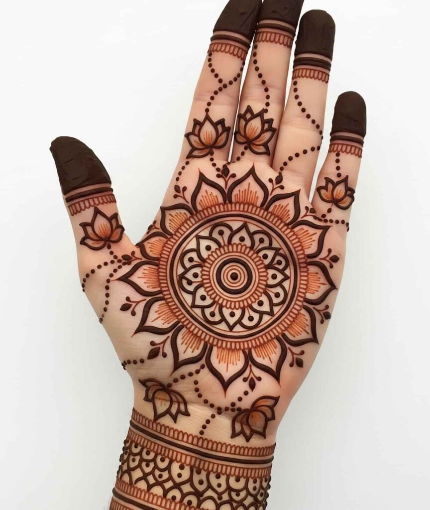 Stylish mehndi fingers