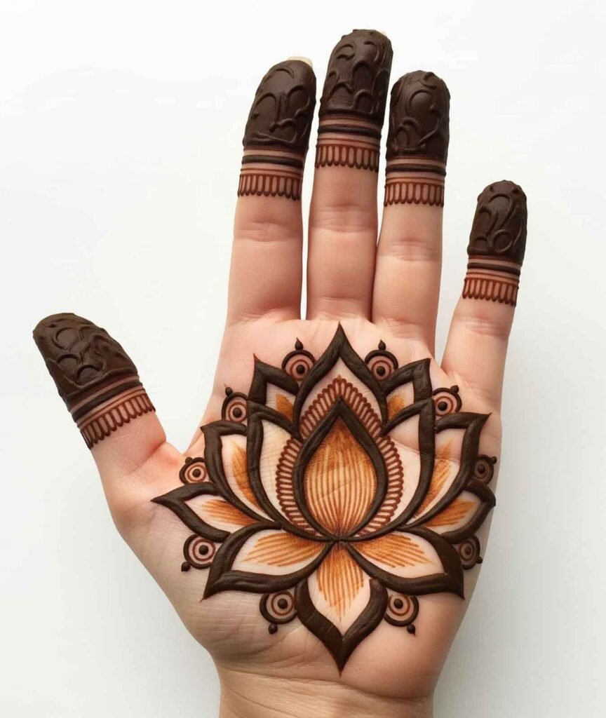 Traditional bridal hand mehndi