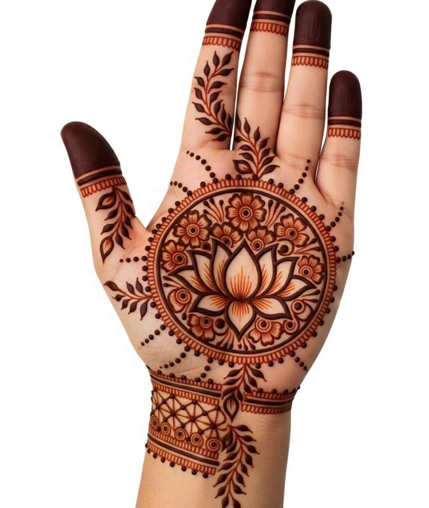 Traditional front hand mehndi