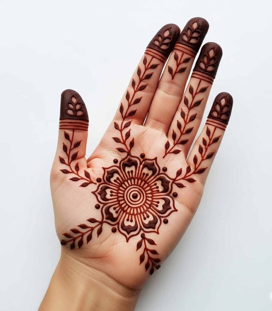 Trendy bail mehndi art for girls