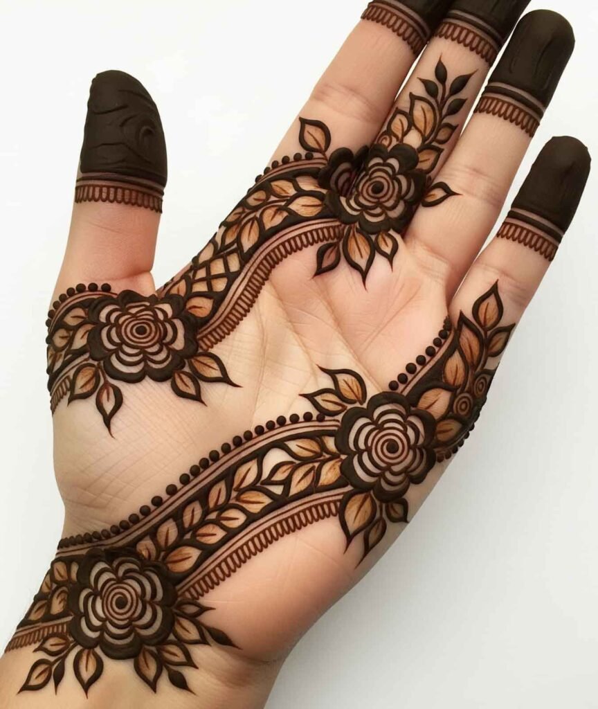 Unique mandala hand mehndi