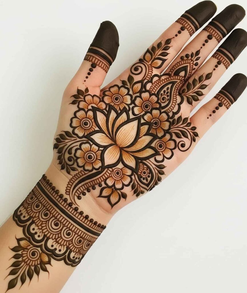 Wedding front hand mehndi