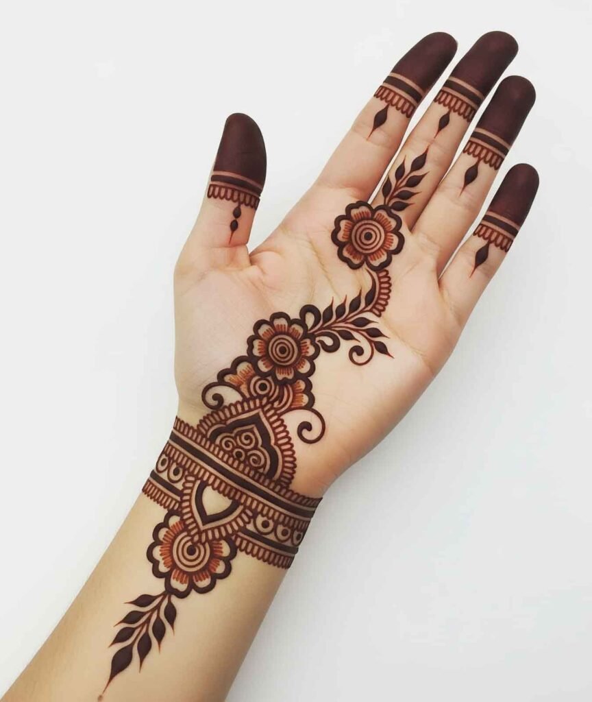 Wedding mehndi hand design