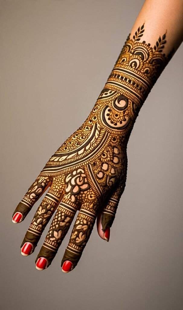 back hand mehndi design arabic easy​