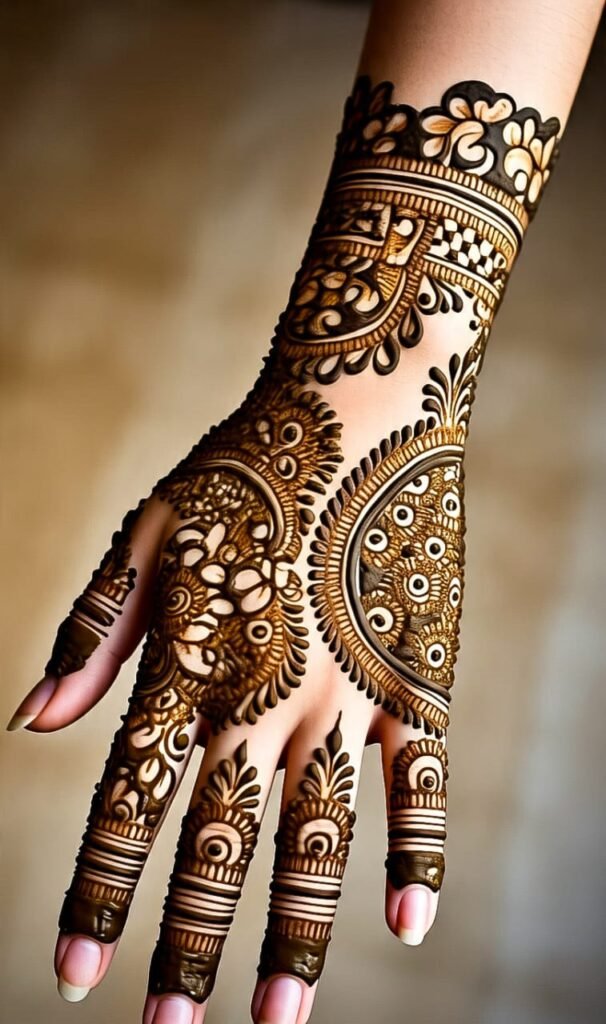 easy arabic mehndi design back hand​