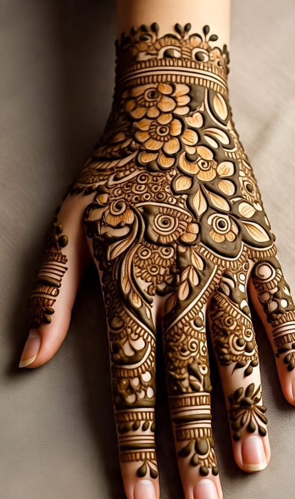 easy arabic mehndi designs back hand​