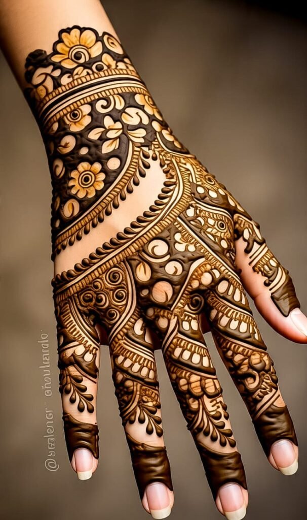easy back hand arabic mehndi design​ hd
