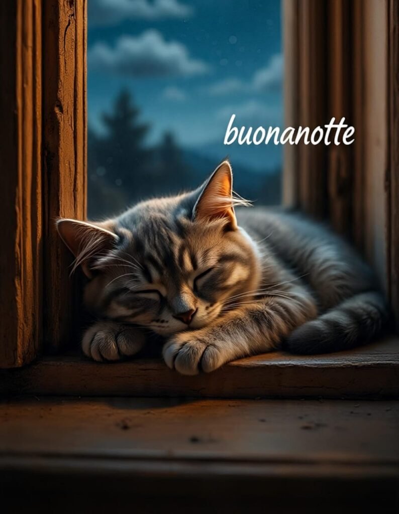 In una foresta, due conigli e un riccio dormono tranquillamente insieme sotto la luce della luna.