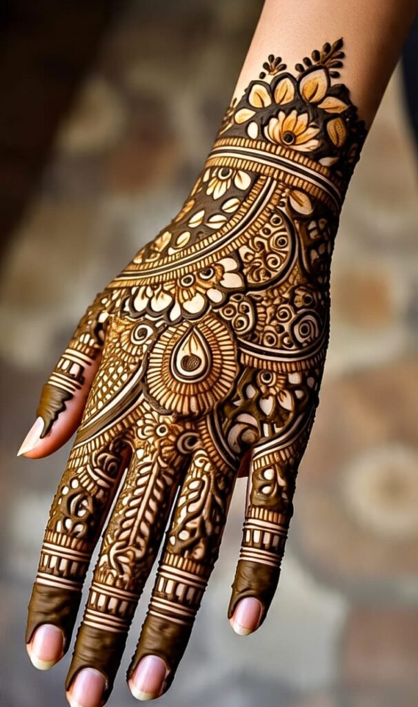 front hand arabic easy mehndi designs​