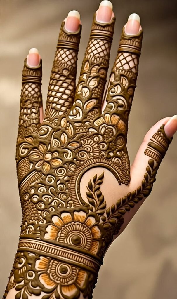 mehndi designs easy arabic back side of hand​