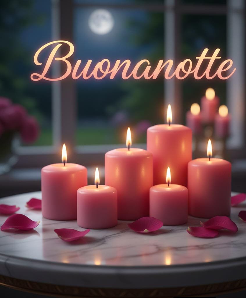 Una pietra rosa è fatta a forma di luna e dentro c’è un letto con scritto buonanotte