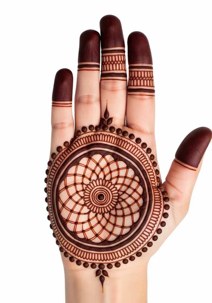 Easy Arabic style front hand mehndi