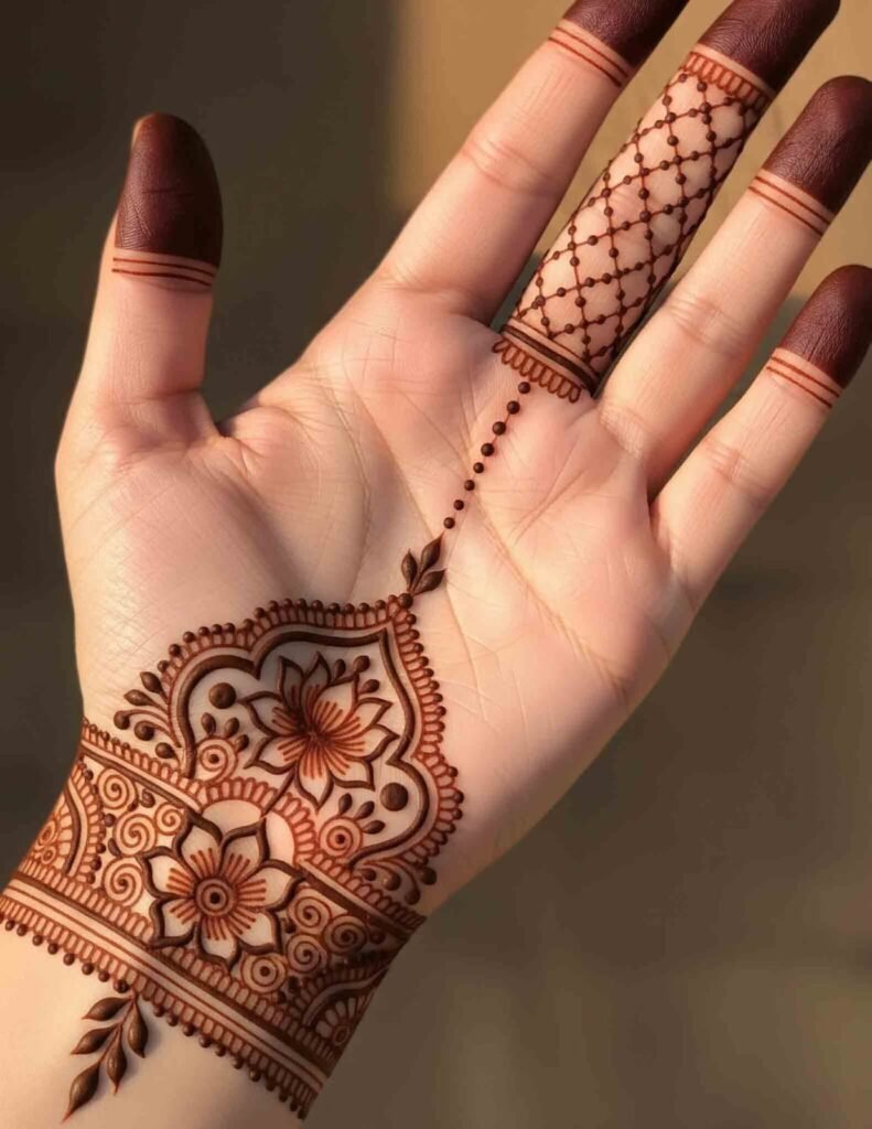 beautiful one finger mehndi design​