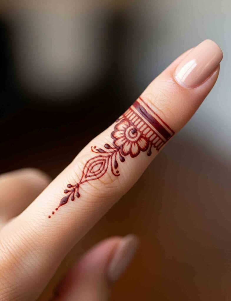 easy one finger mehndi designs​