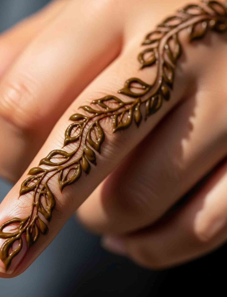 easy only one finger mehndi designs​